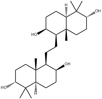 (8S,14S)-26,27-Dinor-8,14-secogammacerane-3α,8,14,21β-tetrol Struktur