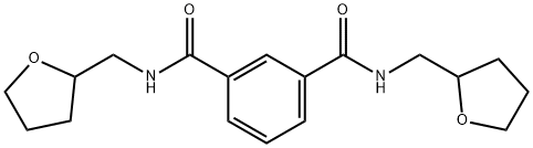 1-N,3-N-bis(oxolan-2-ylmethyl)benzene-1,3-dicarboxamide Struktur