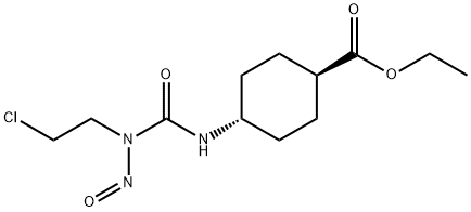 4β-[3-(2-Chloroethyl)-3-nitrosoureido]-1α-cyclohexanecarboxylic acid ethyl ester Struktur