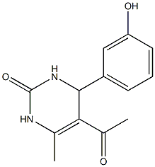 2(1H)-Pyrimidinone,5-acetyl-3,4-dihydro-4-(3-hydroxyphenyl)-6-methyl-(9CI) Struktur