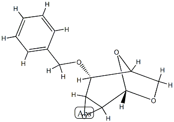 .beta.-D-Mannopyranose, 1,6:2,3-dianhydro-4-O-(phenylmethyl)- Struktur