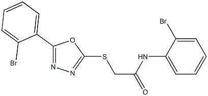 N-(2-bromophenyl)-2-{[5-(2-bromophenyl)-1,3,4-oxadiazol-2-yl]sulfanyl}acetamide Struktur