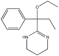 3,4,5,6-Tetrahydro-2-(α-ethoxy-α-ethylbenzyl)pyrimidine Struktur