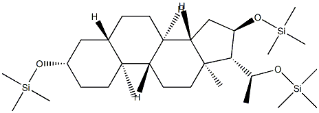 [[(20S)-5α-Pregnane-3β,16α,20-triyl]tri(oxy)]tris(trimethylsilane) Struktur