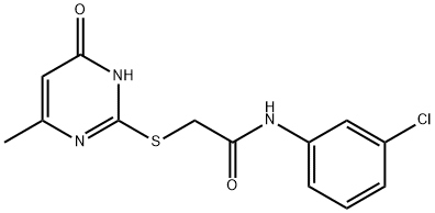 N-(3-chlorophenyl)-2-[(4-hydroxy-6-methylpyrimidin-2-yl)sulfanyl]acetamide Struktur