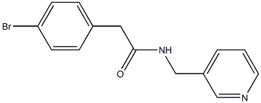 2-(4-bromophenyl)-N-(pyridin-3-ylmethyl)acetamide Struktur