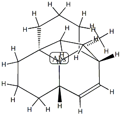 (1R,6aS)-3aβ,4,5,6,7,8,9,9a-Octahydro-9aβ-methyl-1H-1,6a-ethanopyrido[2,1,6-de]quinolizine Struktur