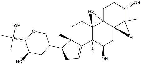 (13α,17α,20S,23R,24R)-21,24-Epoxy-4,4,8-trimethyl-5α-cholest-14-ene-3α,7α,23,25-tetrol Struktur