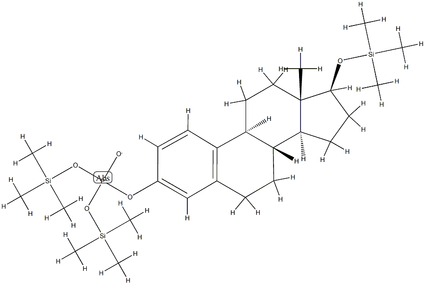 17β-(Trimethylsilyloxy)estra-1,3,5(10)-trien-3-ol 3-[phosphoric acid bis(trimethylsilyl)] ester Struktur