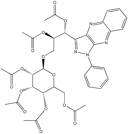 [(2S,3R)-2,3-Bis(acetyloxy)-3-[1-phenyl-1H-pyrazolo[3,4-b]quinoxalin-3-yl]propyl]β-D-glucopyranoside 2,3,4,6-tetraacetate Struktur