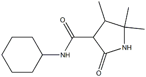 3-Pyrrolidinecarboxamide,N-cyclohexyl-4,5,5-trimethyl-2-oxo-(9CI) Struktur