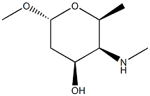 alpha-L-lyxo-Hexopyranoside, methyl 2,4,6-trideoxy-4-(methylamino)- (9CI) Struktur