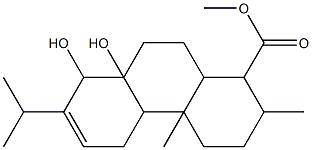 (1R)-1,2,3,4,4a,4bα,5,8,8a,9,10,10aα-Dodecahydro-8β,8aα-dihydroxy-1,4aβ-dimethyl-7-isopropylphenanthrene-1α-carboxylic acid methyl ester Struktur