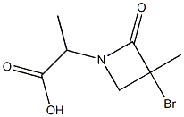 1-Azetidineacetic  acid,  3-bromo--alpha-,3-dimethyl-2-oxo- Struktur