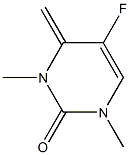 2(1H)-Pyrimidinone,5-fluoro-3,4-dihydro-1,3-dimethyl-4-methylene-(9CI) Struktur