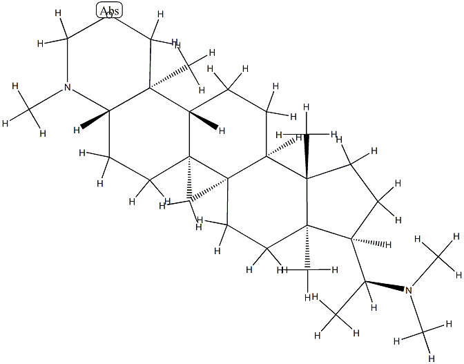 (3α,17α,20S)-2',3,3',4-Tetrahydro-N,N,3',4β,14-pentamethyl-9β,19-cyclo-6'H-5α-pregn-3-eno[3,4-d][1,3]oxazin-20-amine Struktur