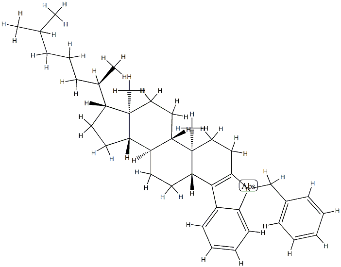 1'-Phenylmethyl-1'H-5α-cholest-3-eno[3,4-b]indole Struktur