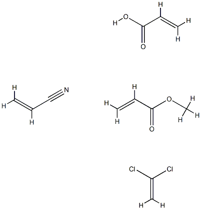 2-Propenoic acid, polymer with 1,1-dichloroethene, methyl 2-propenoate and 2-propenenitrile Struktur