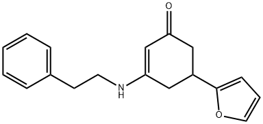 5-(2-furyl)-3-[(2-phenylethyl)amino]-2-cyclohexen-1-one Struktur