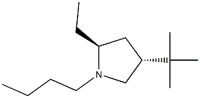 Pyrrolidine, 1-butyl-4-(1,1-dimethylethyl)-2-ethyl-, (2R,4S)-rel- (9CI) Struktur