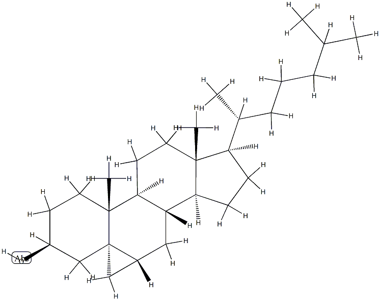 3β-Hydroxy-5,6α-cyclopropano-5α-cholestane Struktur