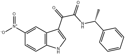 5-Nitro-α-oxo-N-(1R)-phenylethyl]-1H-indole-3-acetamide Structure