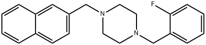 1-(2-fluorobenzyl)-4-(2-naphthylmethyl)piperazine Struktur