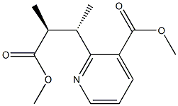 (αS,βS)-3-(Methoxycarbonyl)-α,β-dimethyl-2-pyridinepropionic acid methyl ester Struktur