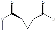 Cyclopropanecarboxylic acid, 2-(chlorocarbonyl)-, methyl ester, (1R,2R)-rel- (9CI) Struktur