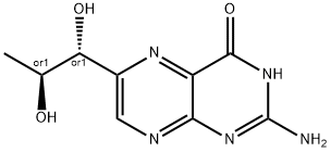 (R,S)-(±)-2-amino-6-(1,2-dihydroxypropyl)-1H-pteridin-4-one Struktur