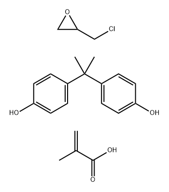 2-Propenoic acid, 2-methyl-, polymer with (chloromethyl)oxirane and 4,4-(1-methylethylidene)bisphenol Struktur