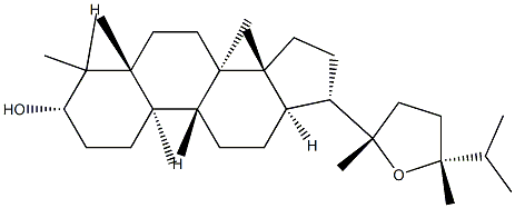 (20S,24R)-20,24-Epoxy-24-methyl-5α-dammaran-3β-ol Struktur