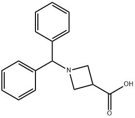 1-Benzhydrylazetidine-3-carboxylic acid Struktur