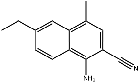 2-Naphthalenecarbonitrile,1-amino-6-ethyl-4-methyl-(9CI) Struktur