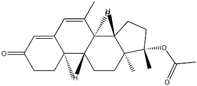 (17β)-17-(Acetyloxy)-7,17-dimethylandrosta-4,6-dien-3-one Struktur