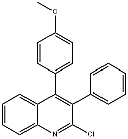 2-CHLORO-4-(4-METHOXYPHENYL)-3-PHENYLQUINOLINE Struktur