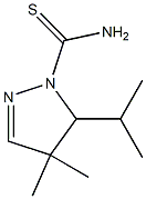 1H-Pyrazole-1-carbothioamide,4,5-dihydro-4,4-dimethyl-5-(1-methylethyl)-(9CI) Struktur