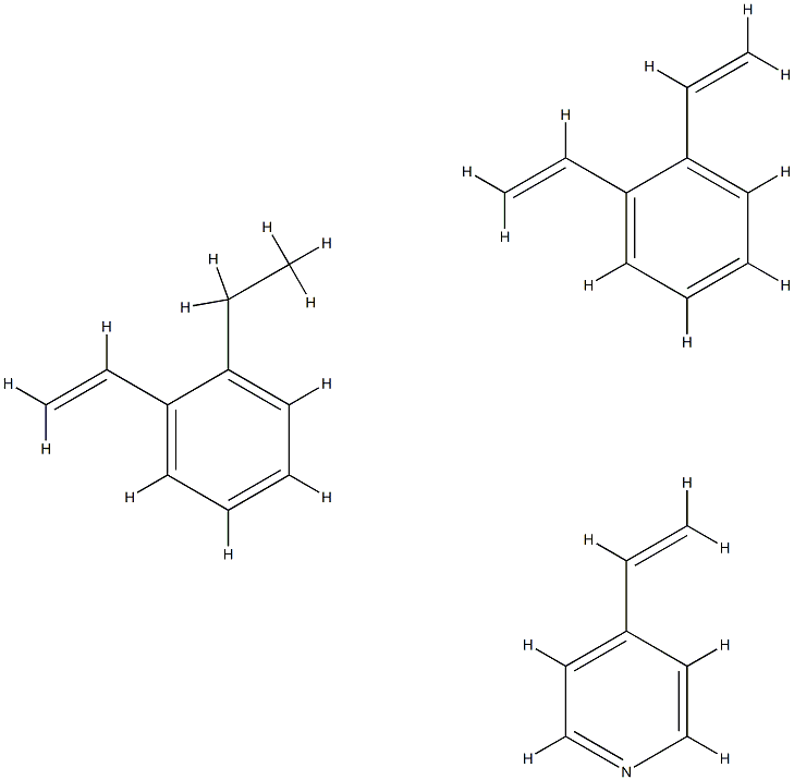 Pyridine, 4-ethenyl-, polymer with diethenylbenzene and ethenylethylbenzene Struktur