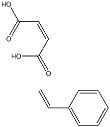 2-Butenedioic acid (Z)-, disodium salt, polymer with ethenylbenzene Struktur