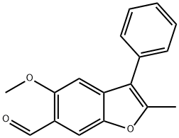 5-methoxy-2-methyl-3-phenyl-1-benzofuran-6-carbaldehyde(SALTDATA: FREE) Struktur