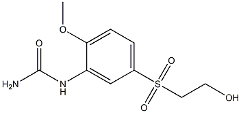 1-[2-Methoxy-5-(β-hydroxyethylsulfonyl)phenyl]urea Struktur