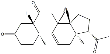 5α-Pregn-9(11)-ene-3,6,20-trione Struktur