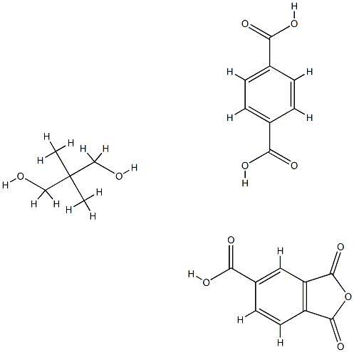 1,4-Benzenedicarboxylic acid, polymer with 1,3-dihydro-1,3-dioxo-5-isobenzofurancarboxylic acid and 2,2-dimethyl-1,3-propanediol Struktur