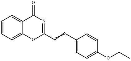 2-[2-(4-ethoxyphenyl)vinyl]-4H-1,3-benzoxazin-4-one Struktur