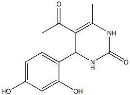 2(1H)-Pyrimidinone,5-acetyl-4-(2,4-dihydroxyphenyl)-3,4-dihydro-6-methyl-(9CI) Struktur