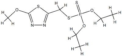 diethoxy-[(5-methoxy-1,3,4-thiadiazol-2-yl)methylsulfanyl]-sulfanylide ne-phosphorane Struktur