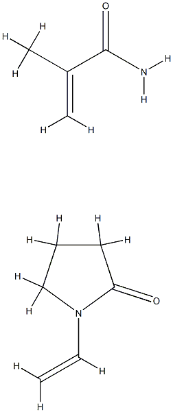 2-Propenamide, 2-methyl-, polymer with 1-ethenyl-2-pyrrolidinone Struktur