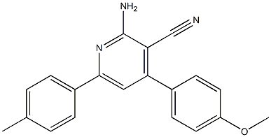 2-amino-4-(4-methoxyphenyl)-6-(4-methylphenyl)nicotinonitrile Struktur