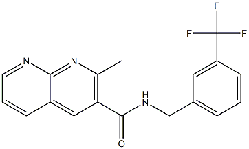 1,8-Naphthyridine-3-carboxamide,2-methyl-N-[[3-(trifluoromethyl)phenyl]methyl]-(9CI) Struktur