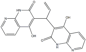 1,8-Naphthyridin-2(1H)-one,3,3-(2-propenylidene)bis[4-hydroxy-(9CI) Struktur